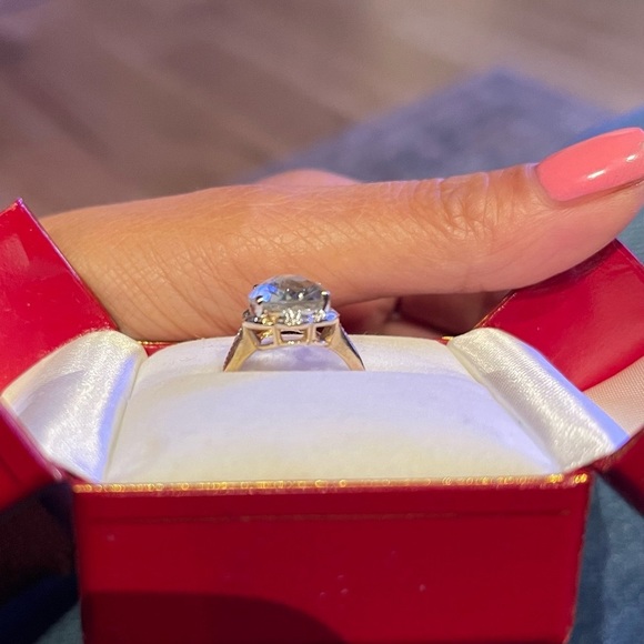 Final Price 14K Yellow Gold/ Prasiolite Checkerboard Oval Gem Ring - Picture 4 of 10